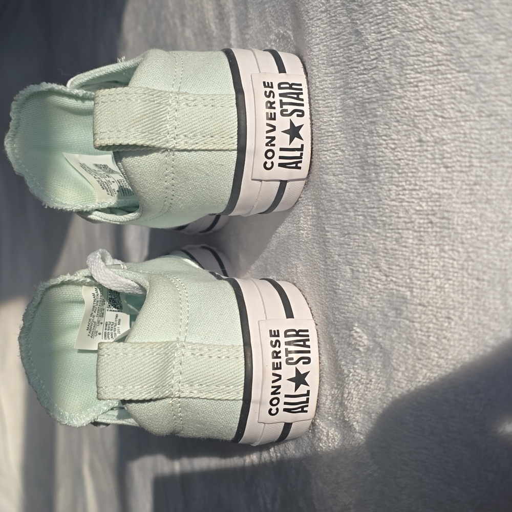 Converse All Star Mint Green Canvas Shoes - Picture 3 of 7